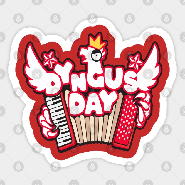 Dyngus Day Eagle Sticker by DeepDiveThreads